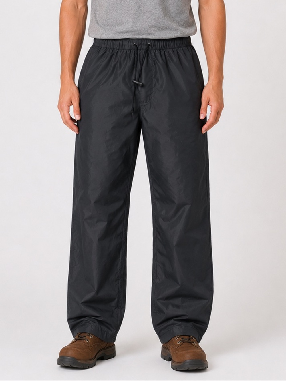 Walls Waterproof Rain Pants Large Regular Gray Nylon Snap Hem Outdoor Gray New‎